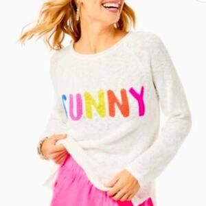 Lilly Pulitzer Danette Sunny Sweater Resort White